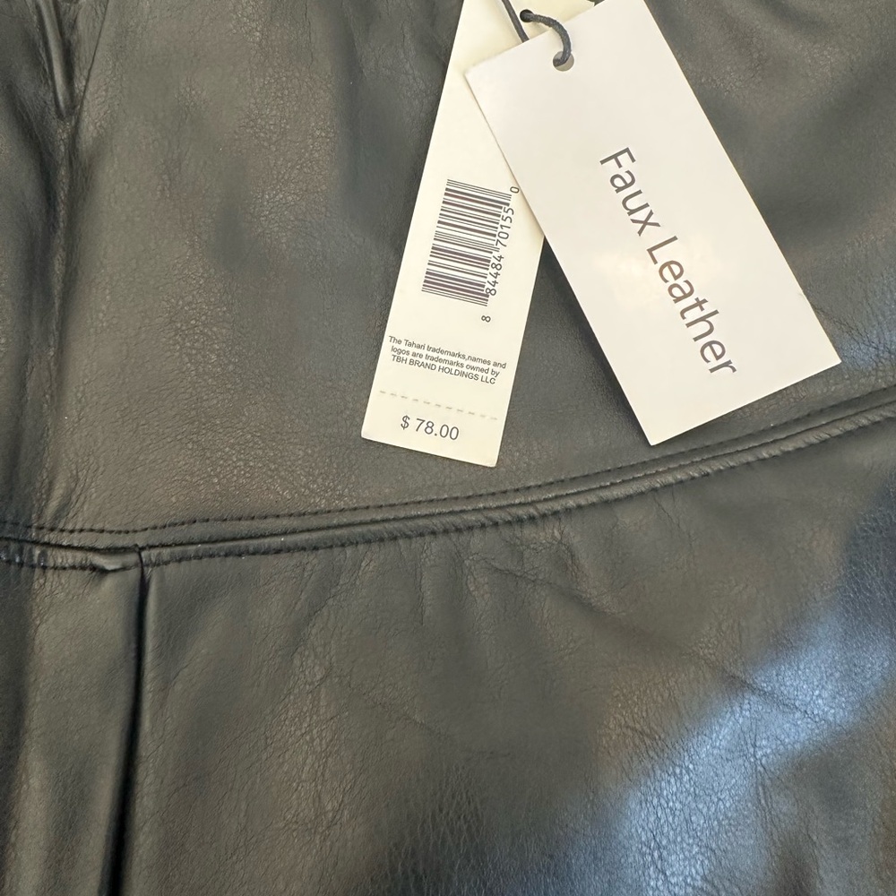 Tahari Elegant Black Leather pants